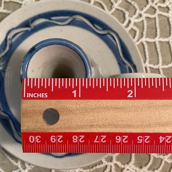 Vintage Handmade Pottery Candlestick Holder - Picture 12 of 14